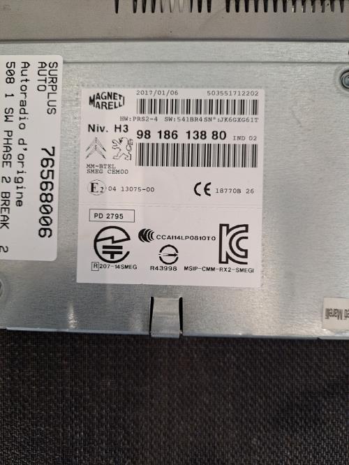 Image Autoradio d'origine - PEUGEOT 508 1 SW