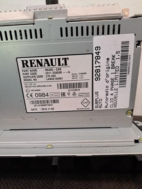 Image Autoradio d'origine - RENAULT CLIO 4
