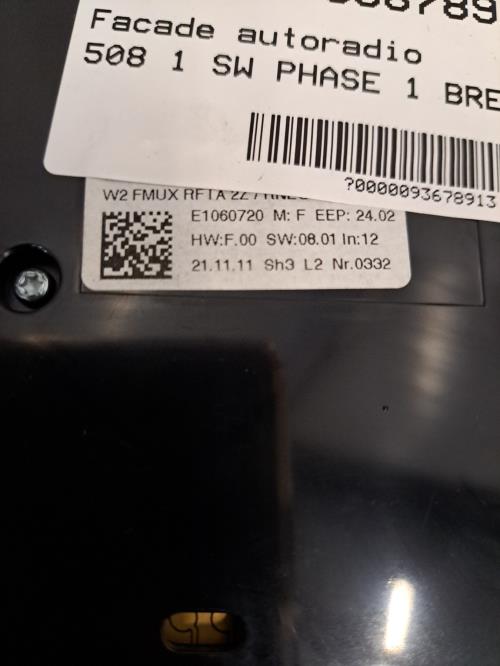 Image Commande chauffage - PEUGEOT 508 1 SW