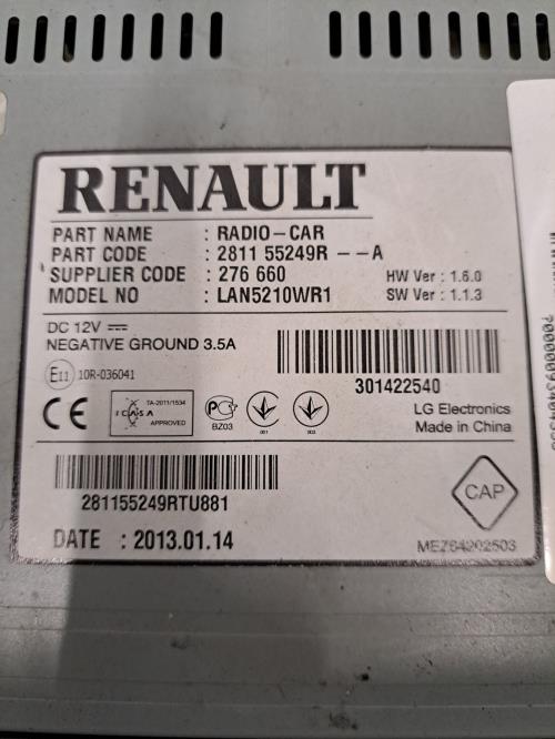 Image Autoradio d'origine - RENAULT CLIO 4