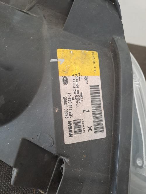 Image Optique avant principal droit (feux)(phare) - NISSAN QASHQAI 1