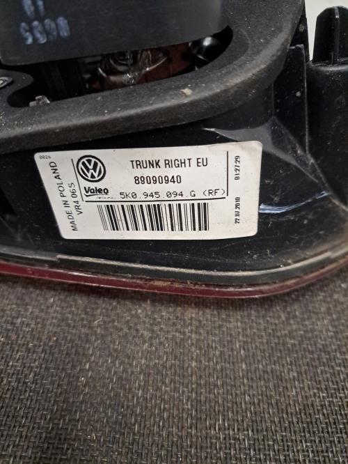 Image Feu arriere secondaire droit (feux) - VOLKSWAGEN GOLF 6
