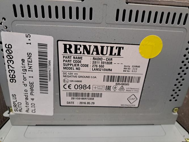 Image Autoradio d'origine - RENAULT CLIO 4