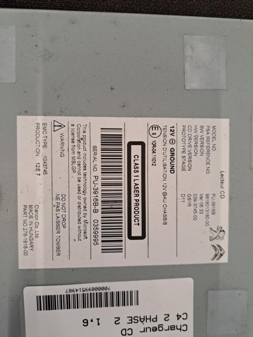 Image Chargeur CD - CITROEN C4 2