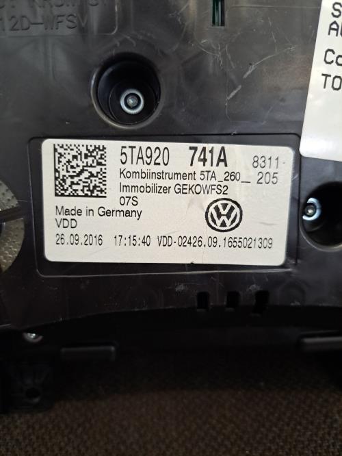 Image Compteur - VOLKSWAGEN TOURAN 3