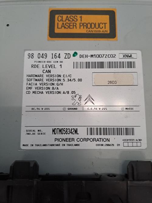 Image Autoradio d'origine - PEUGEOT 208 1