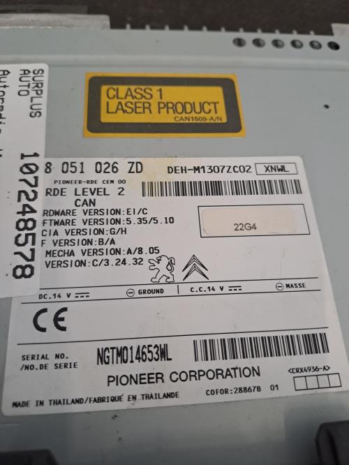 Image Autoradio d'origine - PEUGEOT 208 1