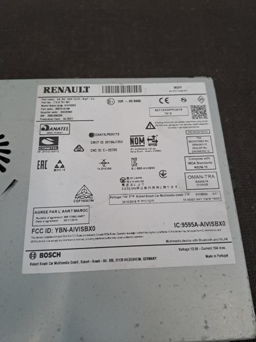 Image Autoradio d'origine - RENAULT CLIO 5