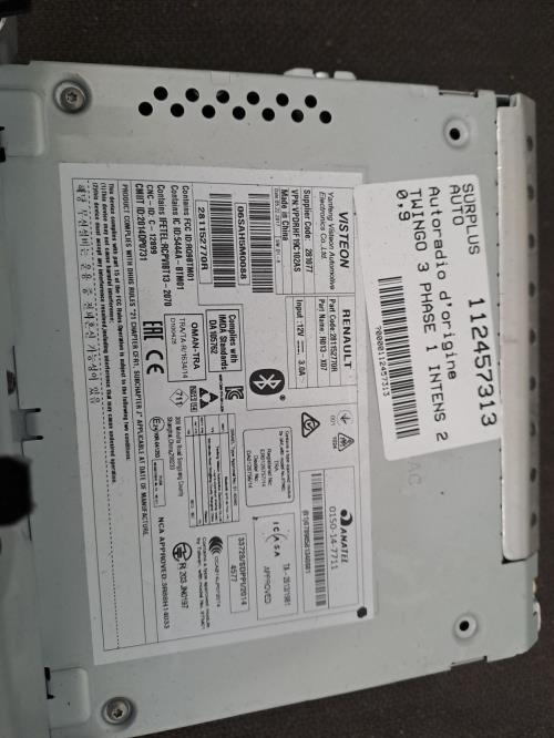 Image Autoradio d'origine - RENAULT TWINGO 3