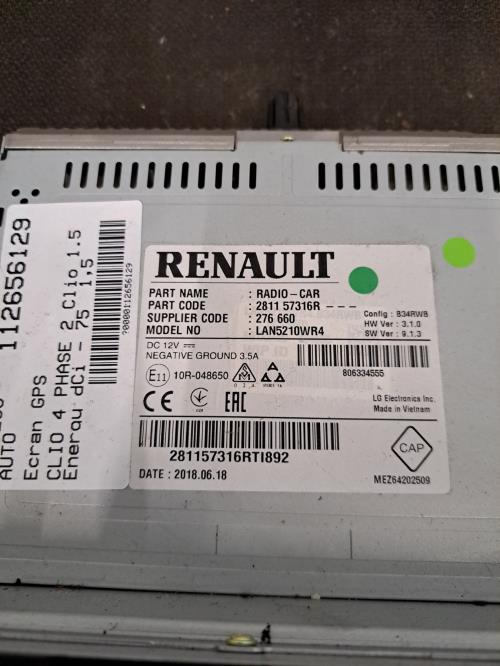Image Autoradio d'origine - RENAULT CLIO 4
