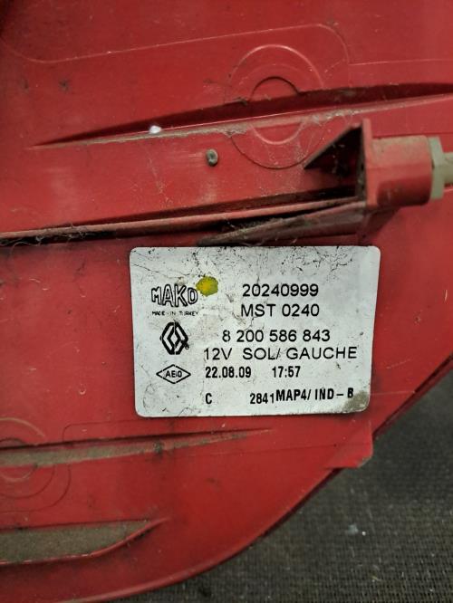 Image Feu arriere principal gauche (feux) - RENAULT CLIO 3