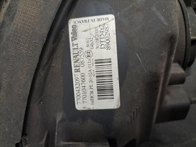 Image Optique avant principal droit (feux)(phare) - RENAULT SCENIC 1