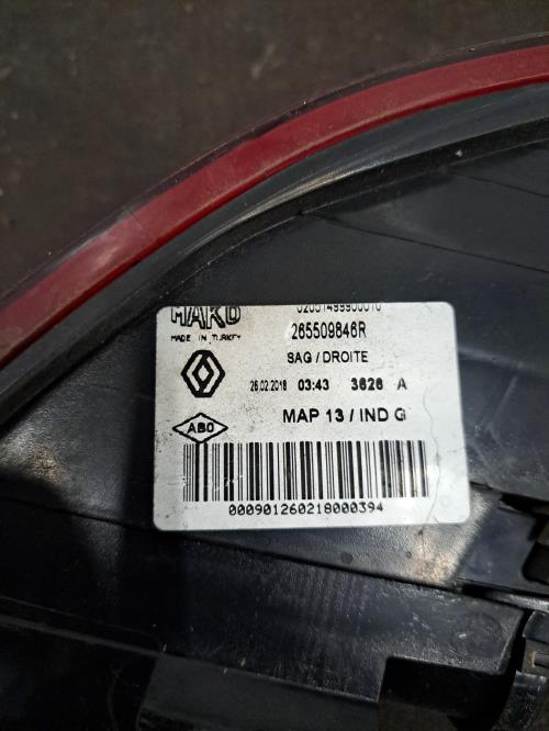 Image Feu arriere principal droit (feux) - RENAULT CLIO 4