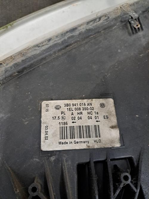 Image Optique avant principal droit (feux)(phare) - VOLKSWAGEN PASSAT 4