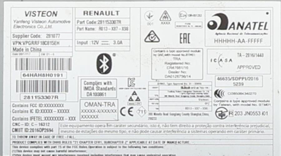 Image Autoradio d'origine - RENAULT CLIO 4