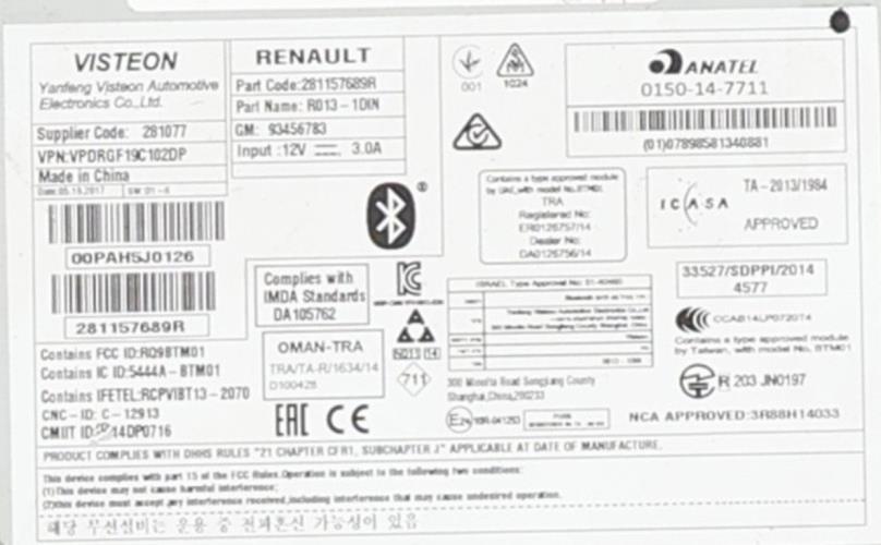 Image Autoradio d'origine - OPEL VIVARO 2