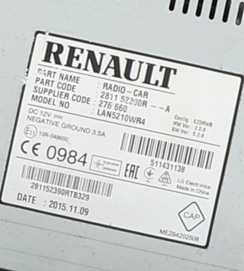 Image Autoradio d'origine - RENAULT CLIO 4