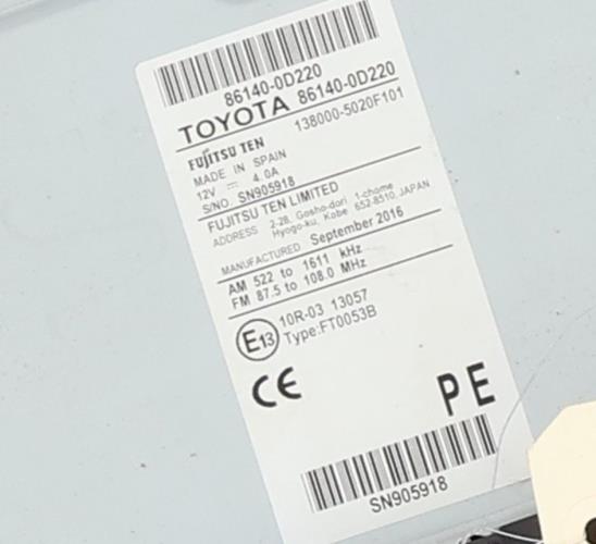 Image Autoradio d'origine - TOYOTA YARIS 3