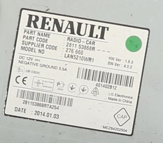 Image Autoradio d'origine - RENAULT CLIO 4