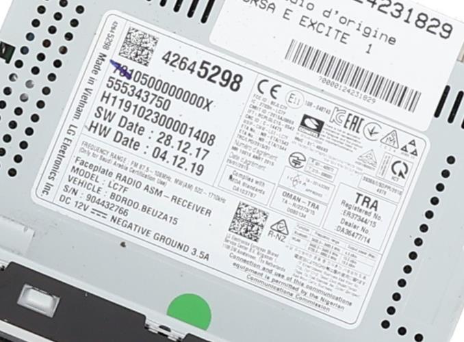 Image Autoradio d'origine - OPEL CORSA E