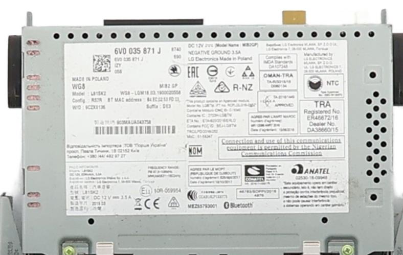 Image Autoradio d'origine - SKODA FABIA 3