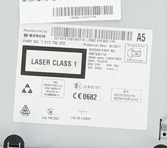 Image Autoradio d'origine - NISSAN QASHQAI 2