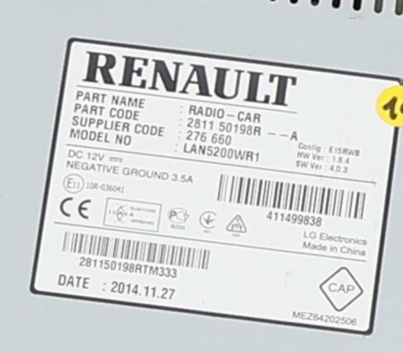 Image Autoradio d'origine - RENAULT CAPTUR 1
