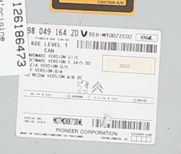 Image Autoradio d'origine - PEUGEOT 208 1