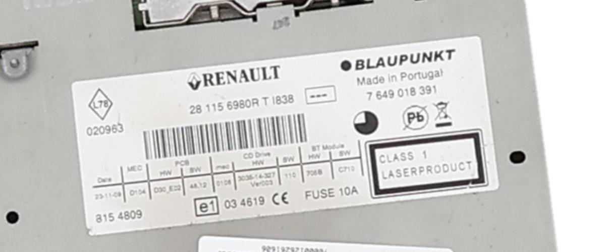 Image Autoradio d'origine - RENAULT LAGUNA 3