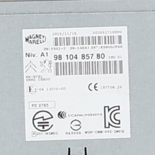Image Autoradio d'origine - CITROEN C4 PICASSO 2
