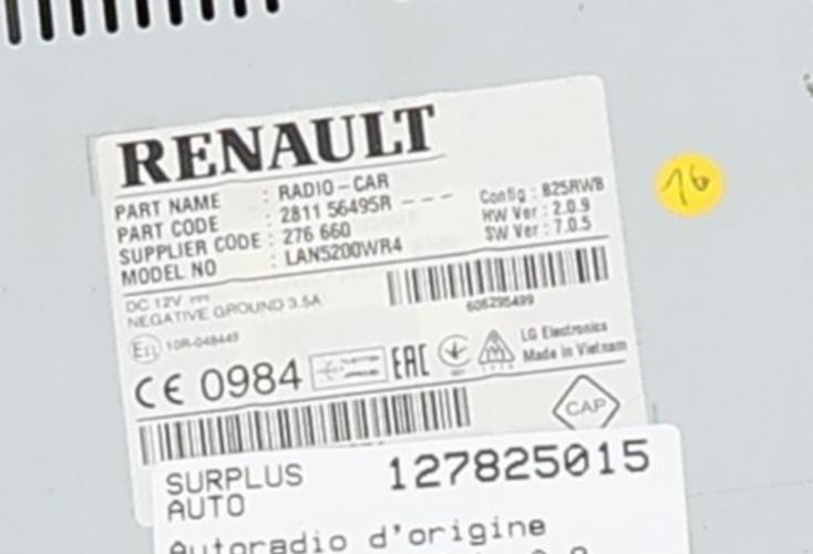 Image Autoradio d'origine - RENAULT CAPTUR 1