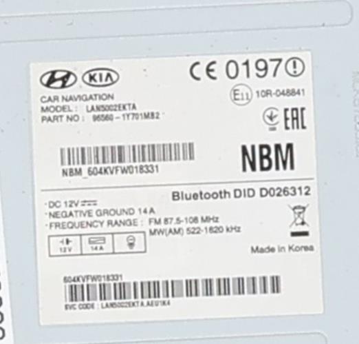 Image Autoradio d'origine - KIA PICANTO 2