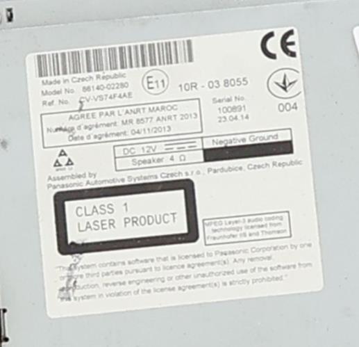 Image Autoradio d'origine - TOYOTA AURIS 2