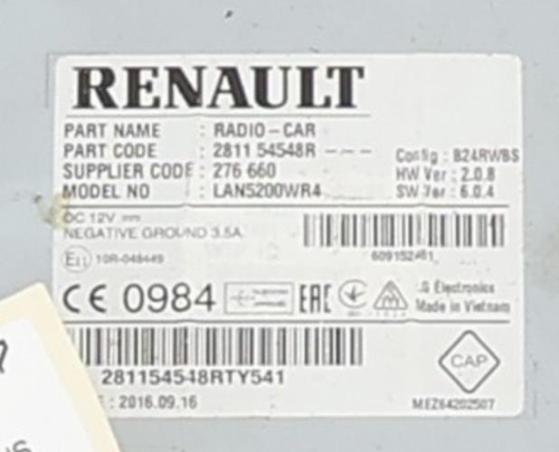 Image Autoradio d'origine - RENAULT CAPTUR 1