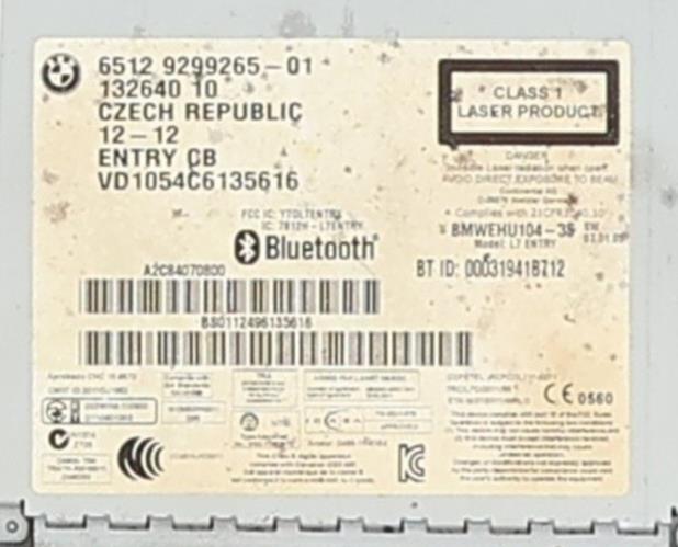 Image Autoradio d'origine - BMW SERIE 1 F21