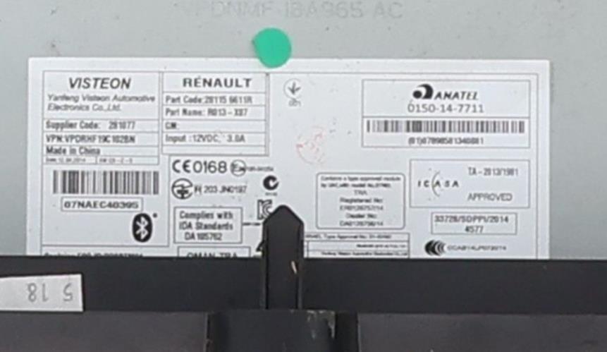 Image Autoradio d'origine - RENAULT TWINGO 3