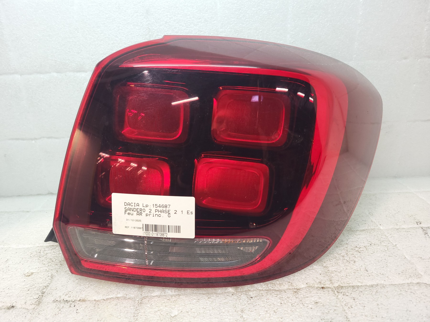 Feu arriere principal gauche (feux) dacia sandero 2 phase 2