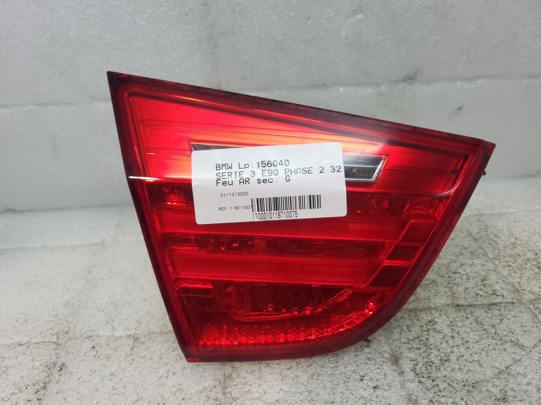 Feu arriere secondaire gauche (feux) bmw serie 3 e90 phase 2