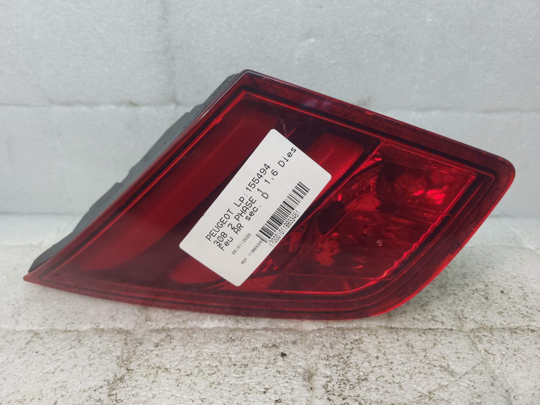 Feu arriere secondaire droit (feux) peugeot 308 2 phase 1