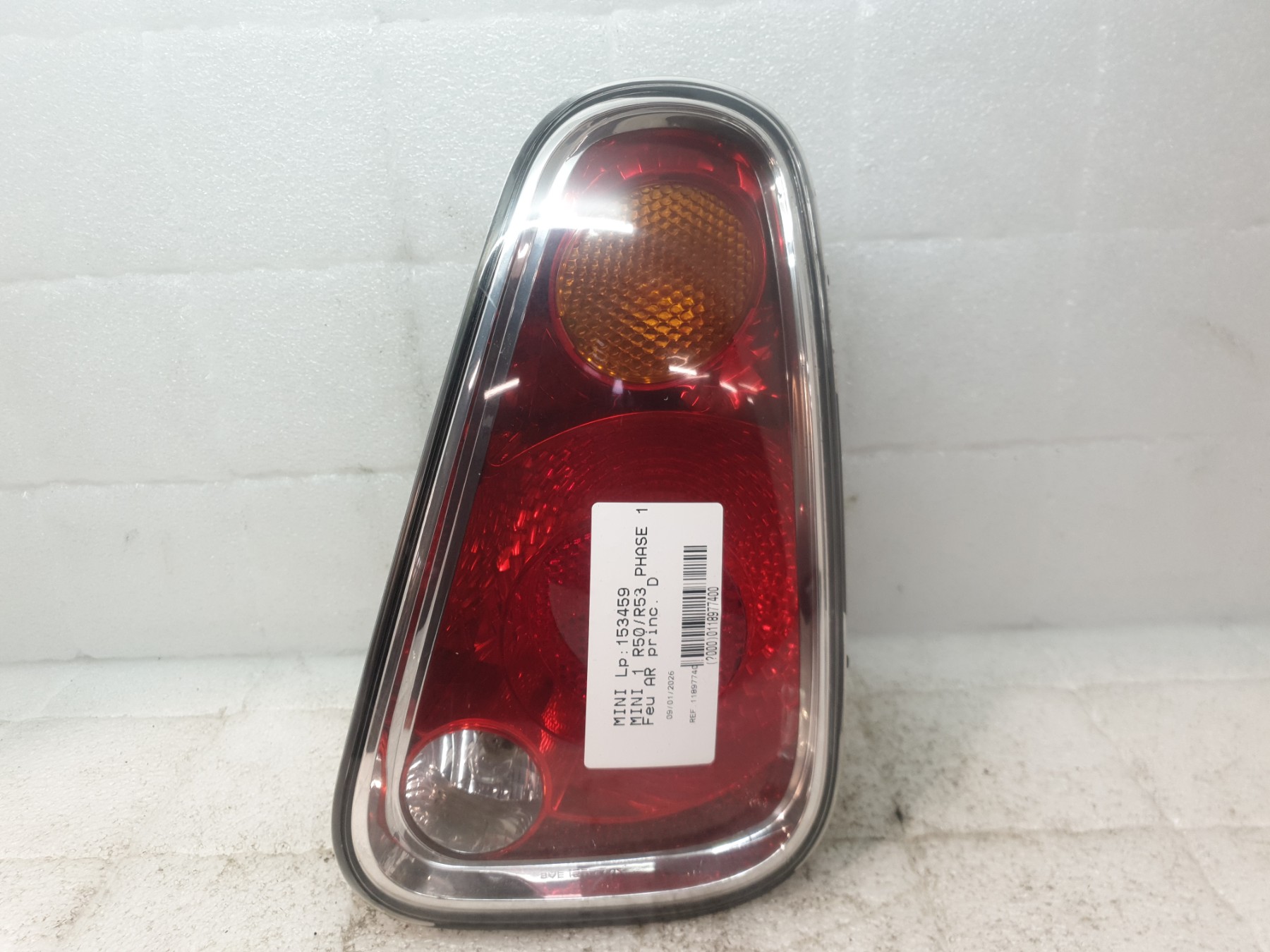 Feu arriere principal droit (feux) mini mini 1 r50/r53 phase 1