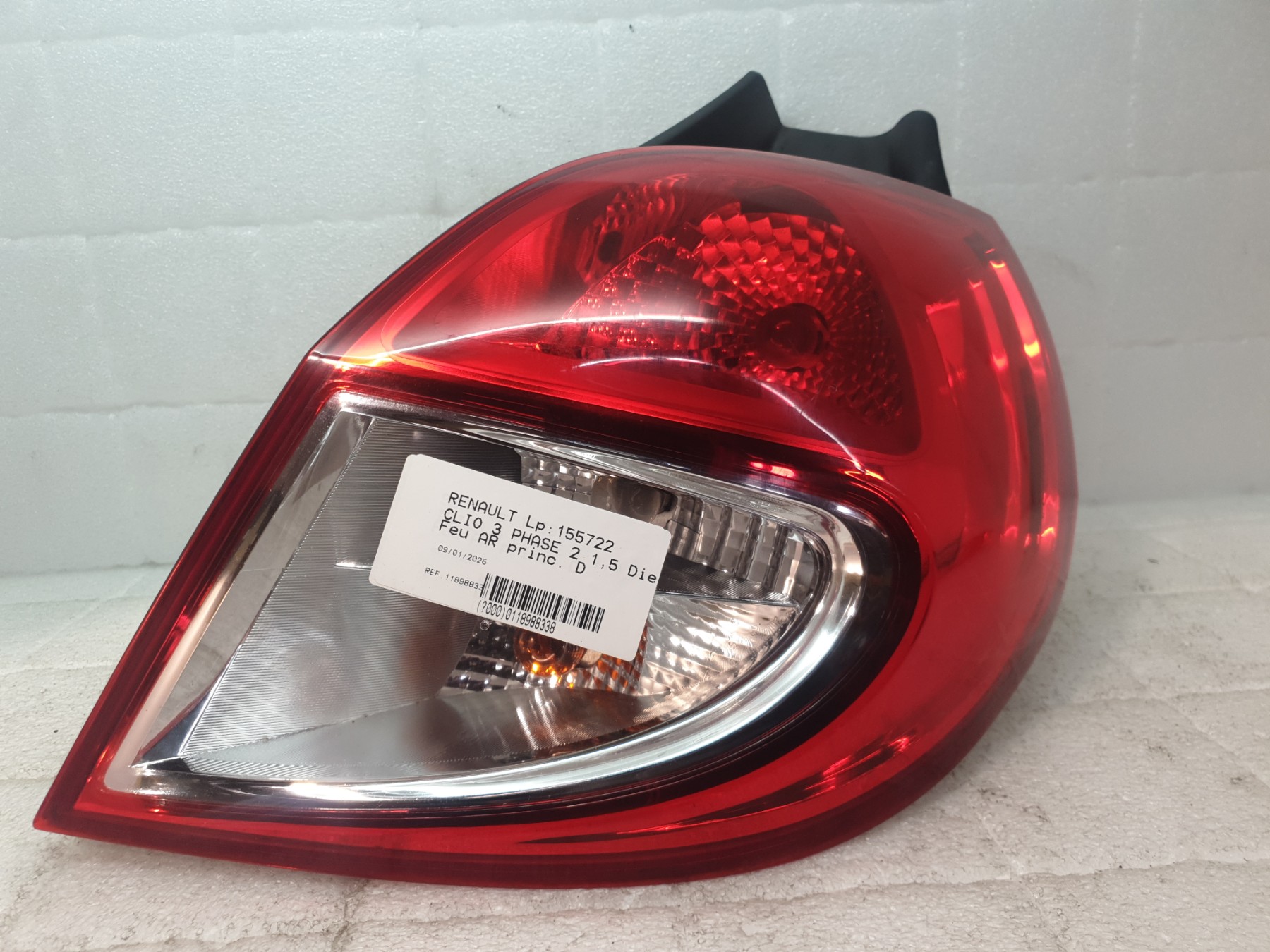 Feu arriere principal droit (feux) renault clio 3 phase 2