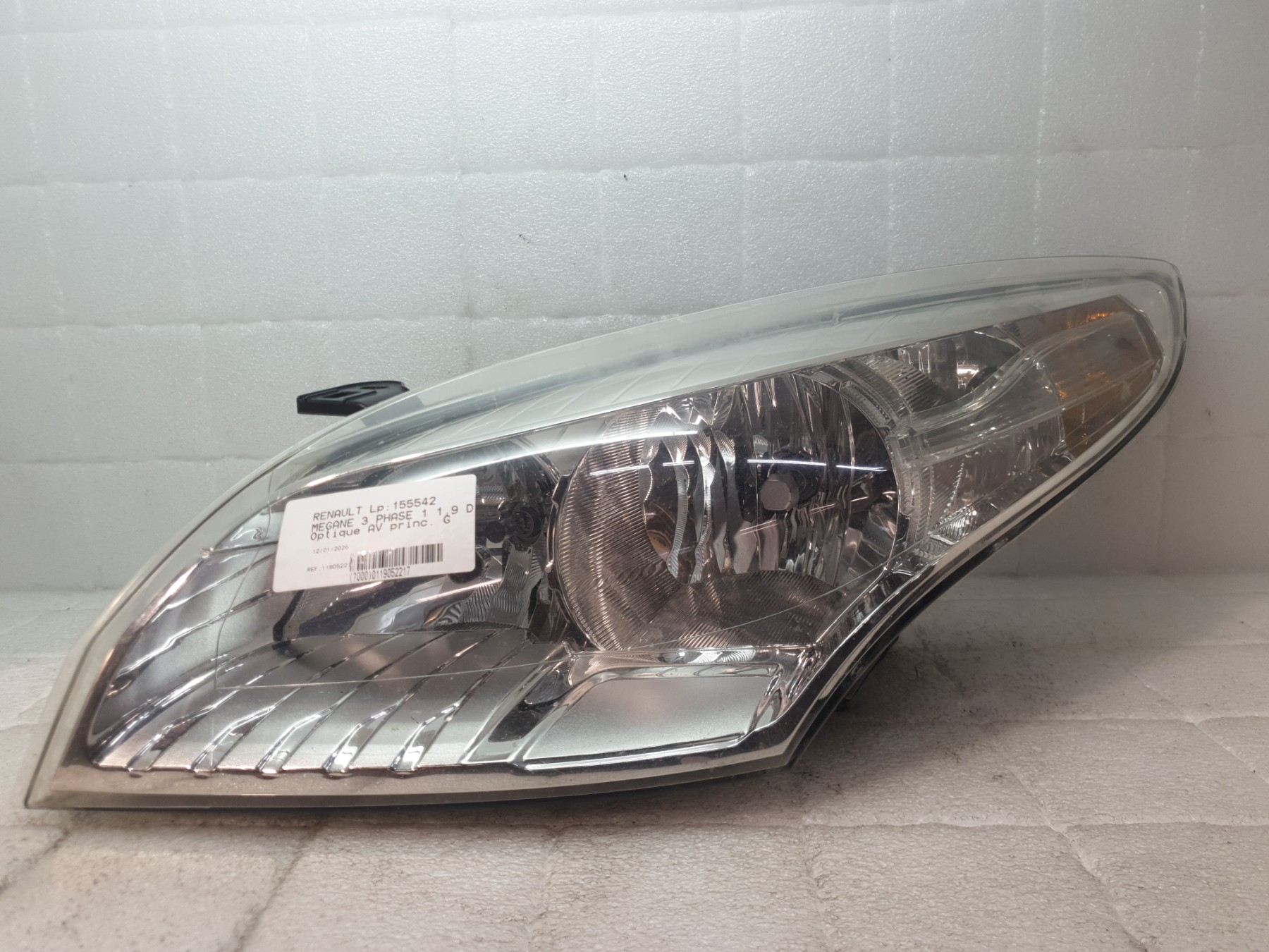 Optique avant principal gauche (feux)(phare) renault megane 3 phase 1