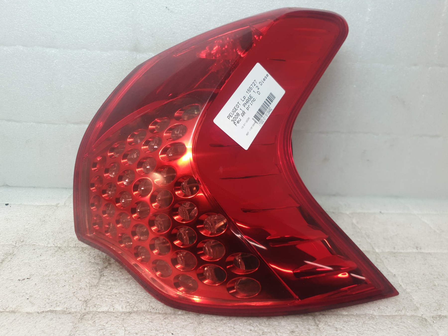 Feu arriere principal droit (feux) peugeot 3008 1 phase 1