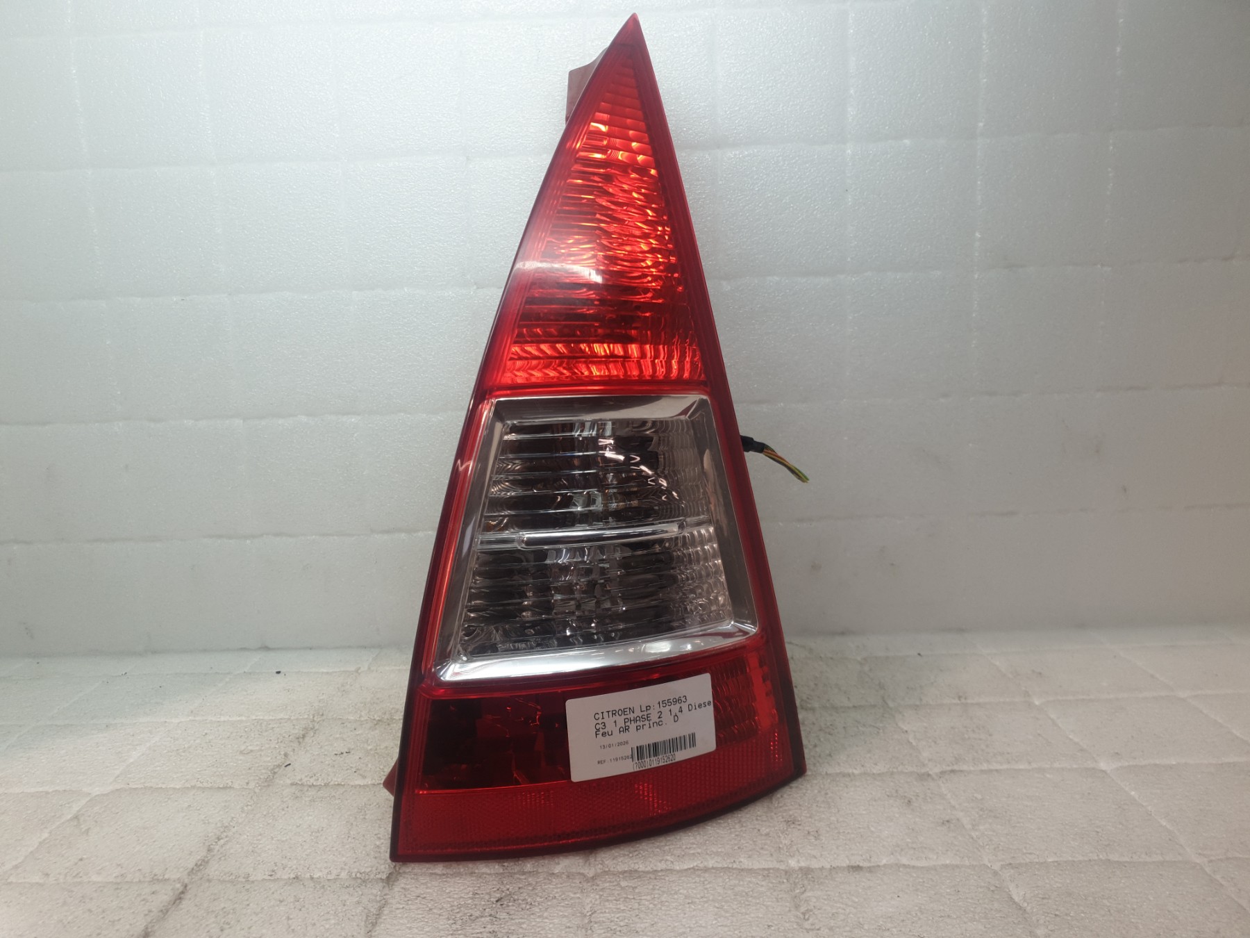 Feu arriere principal droit (feux) citroen c3 1 phase 2