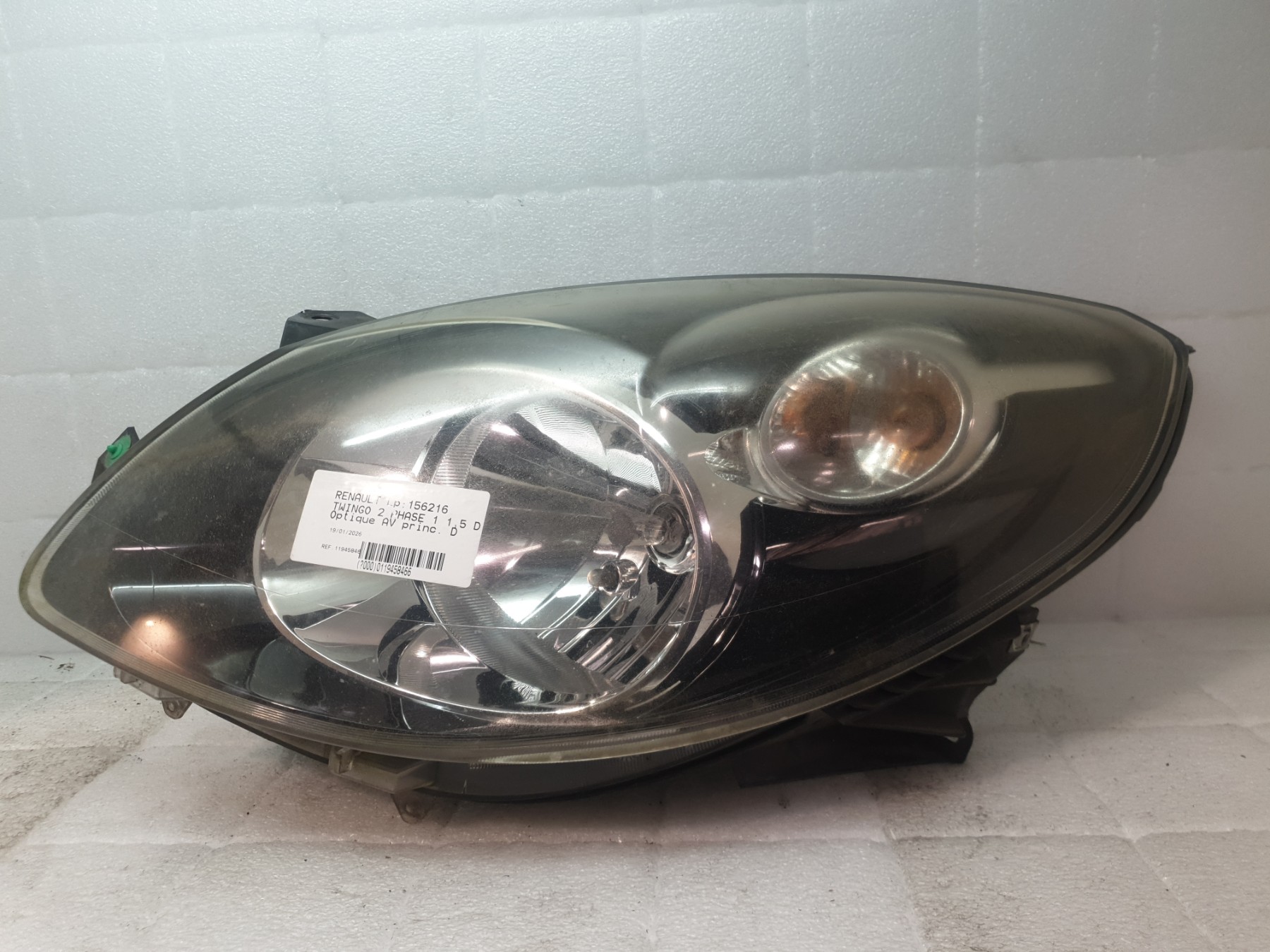 Optique avant principal droit (feux)(phare) renault twingo 2 phase 1