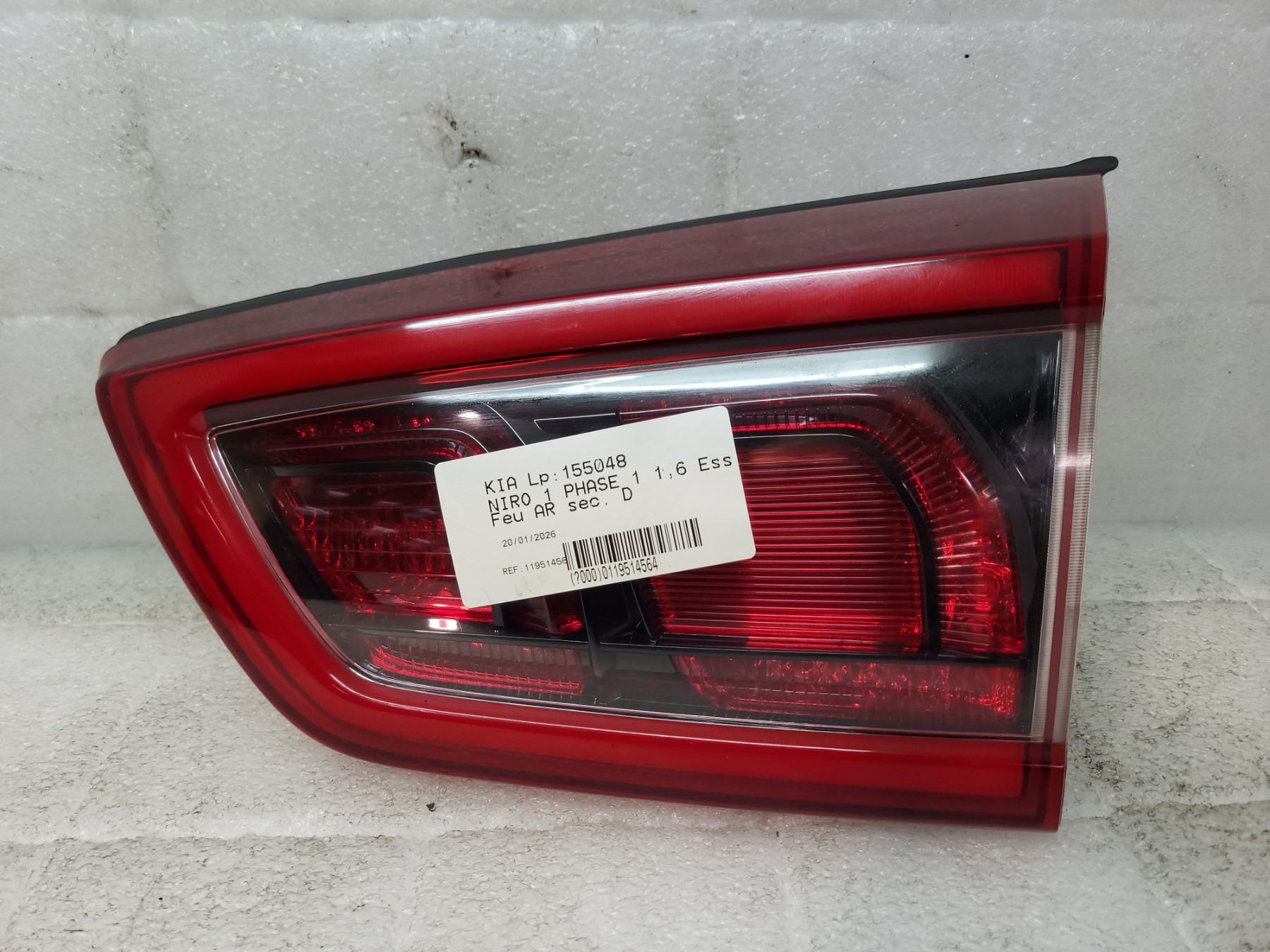 Feu arriere secondaire droit (feux) kia niro 1 phase 1