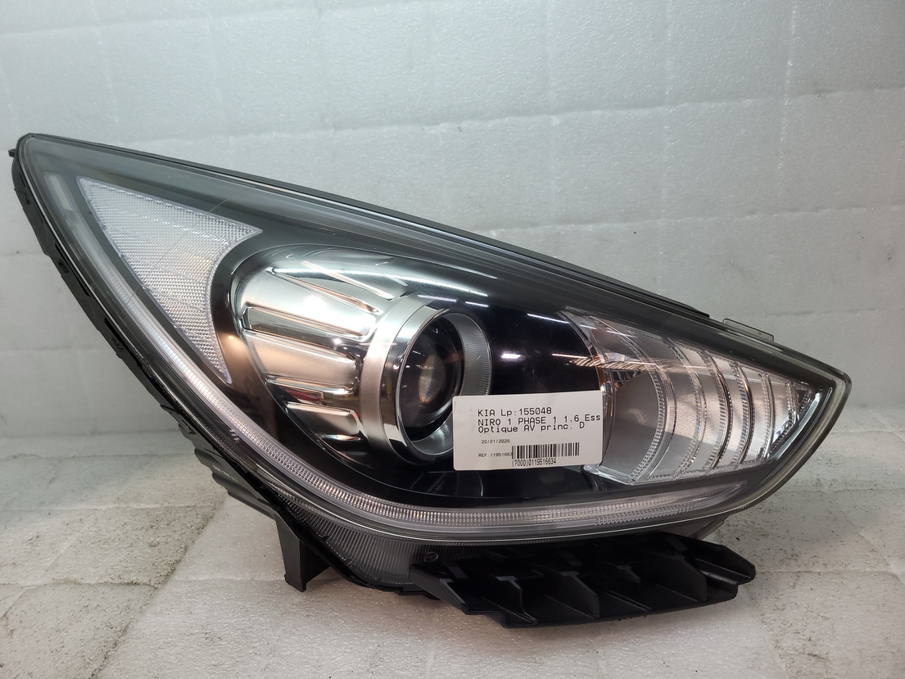 Optique avant principal droit (feux)(phare) kia niro 1 phase 1