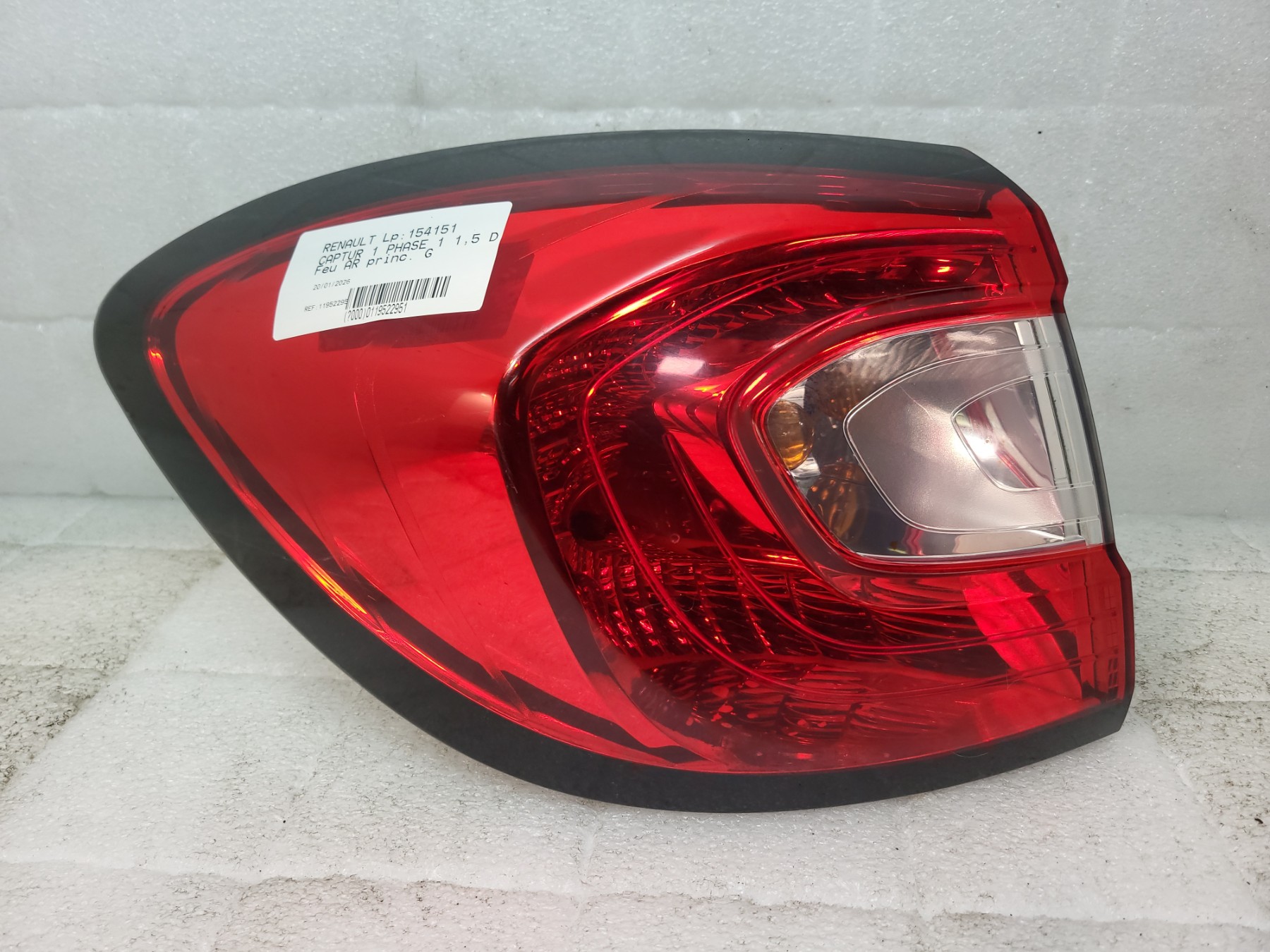 Feu arriere principal gauche (feux) renault captur 1 phase 1