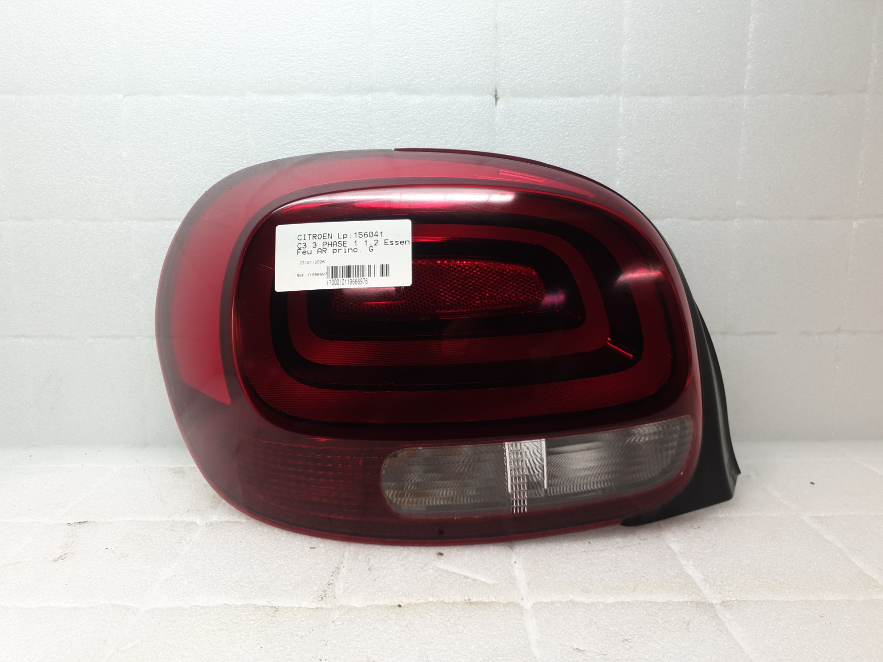 Feu arriere principal gauche (feux) citroen c3 3 phase 1