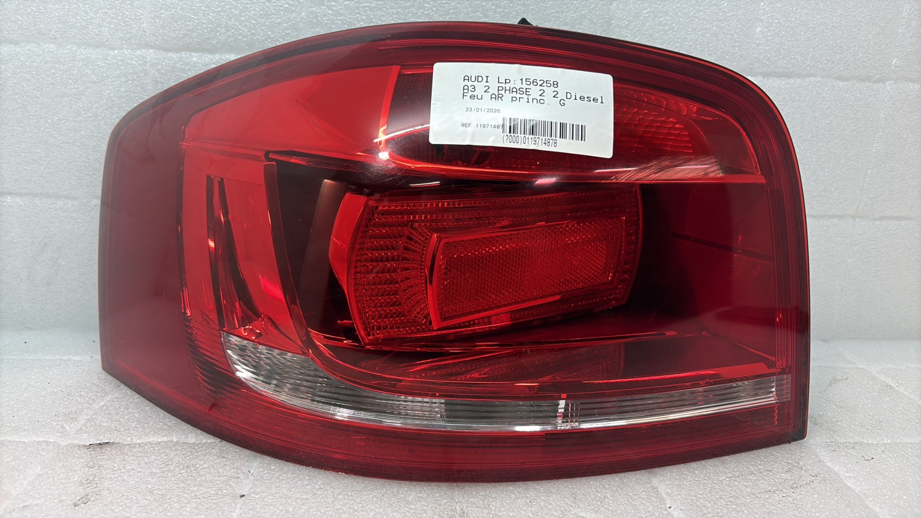 Feu arriere principal gauche (feux) audi a3 2 phase 2